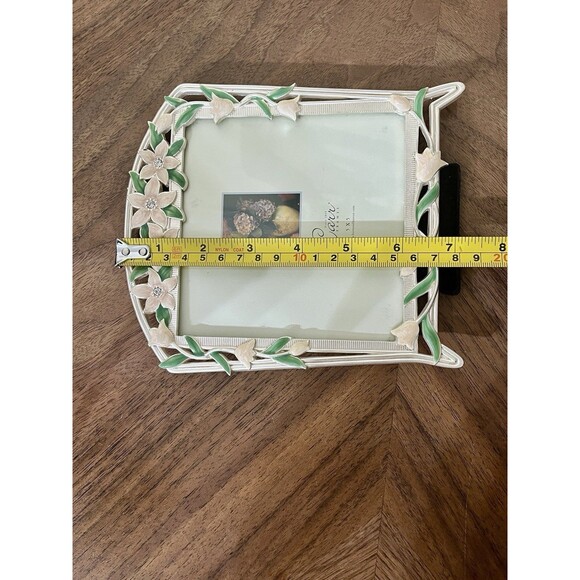Carr 5x5 Photo Metal Picture Frame Rhinestone Jeweled Enamel Y2K Fairycore - Picture 8 of 8